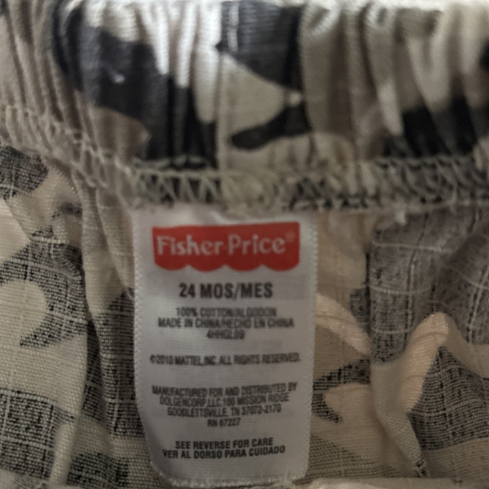 Toddler Boys Shorts Set FISHER PRICE Woodland Camo Farming SHORTS Elastic 24 Mth - Picture 6 of 7